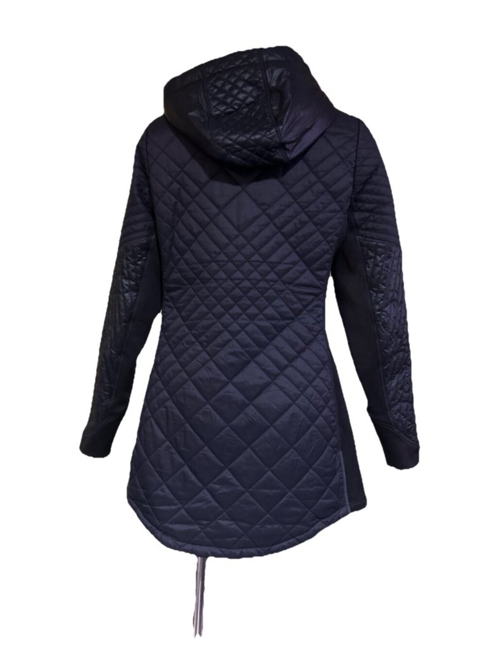 Athleta Bayview Hooded Coat Jacket Black Quilted Lightweight Women's Size S - Picture 8 of 14
